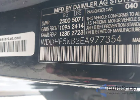 2014 Mercedes-Benz E 350 350 из США, поврежденный, VIN WDDHF5KB2EA977354